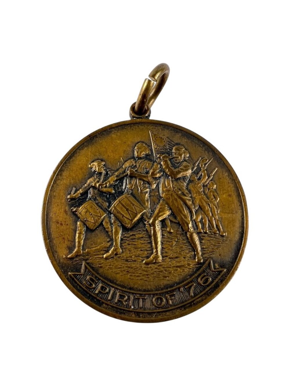 Vintage 1776-1976 Bicentennial Medal Pendant With Liberty Bell & Spirit Of 76